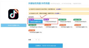 抖音钻石充值 980抖币5180抖钻每日一单 -sw-card.com